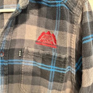 Kavu Men's Plaid Shirt - Black, Blue, and Brown